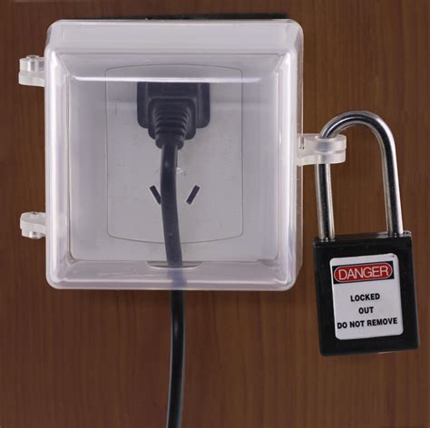 how to lock an electric box|lock box for electrical outlet.